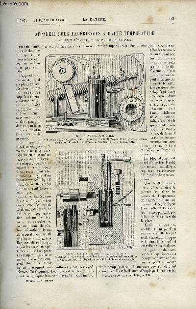 La nature n 767 - Appareil pour expriences a haute temprature au sein d'un gaz sous pression leve, Chemins de fer a crmaillre, La mode de propagation du son, Pont sur la manche, L'ours noir d'amrique par E. Oustalet, Pierre Belon