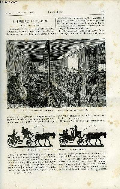 La nature n 777 - Les ombres franaises de M. Caran d'Ache par Gaston Tissandier, Carte du relief de l'Algrie et de la Tunisie dresse par M. E. Guillemin, Le tertre du serpent aux Etats Unis par le marquis de Nadaillac, Le nouveau port du Havre