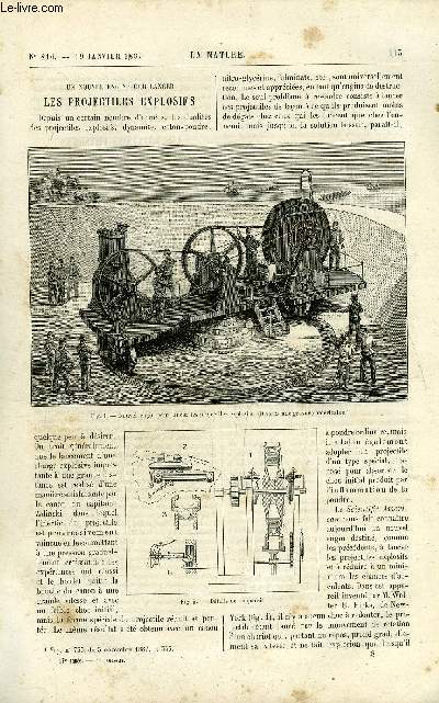 La nature n 816 - Un nouvel engin pour lancer les projectiles explosifs, Les notatifs physiques, L'intelligence des lphants, Les orangeries et les irrigations de Blidah, Les antiquits mexicaines a l'exposition universelle de 1889, La mort