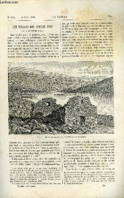 La nature n 832 - Les voyages des frres Zeni au quatorzime sicle par Antoine de Saporta, Les canalisations lectriques aux etats unis par J. Laffargue, Exposition universelle de 1889 par Gaston Tissandier, Les premiers micrographes