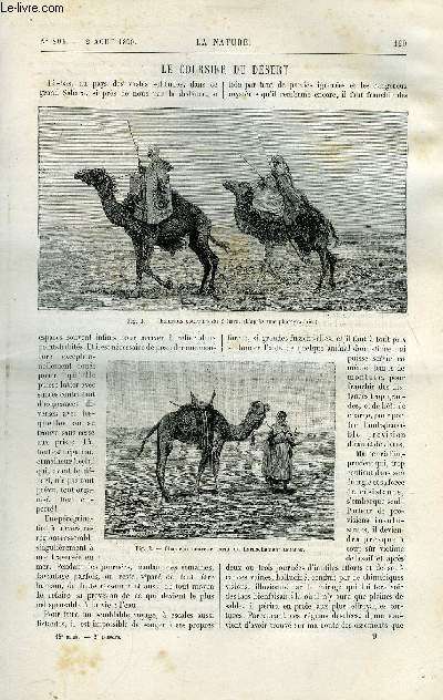 La nature n 896 - Le coursier du dsert, par J. Dubowski, Le diagrammomtre du colonel Kozloff, Le narval et la licorne des anciens par E. Oustalet, Nouvelles applications de la distribution de l'nergie lectrique