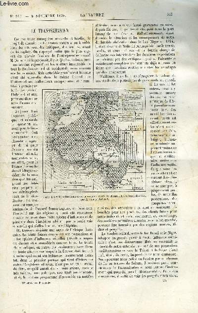 La nature n 910 - Le transsaharien par Georges Rolland, Lampe lectrique de mines a accumulateurs, Nankin ou Namking, Le cimetire mrovingien d'Andrsy par Emile don Simoni, L'analyse des vins