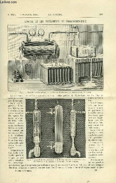 La nature n 1323 - L'ozone et les phnomnes de phosphorescence - msaventures de gologues - marine japonaise - agrandisseur automatique - l'altitude des mtores - le type normand contemporain - perforatrices lectriques - l'hloderme - la manne