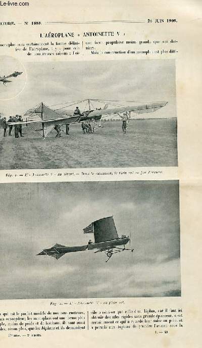 La nature n 1883 - L'aroplane 