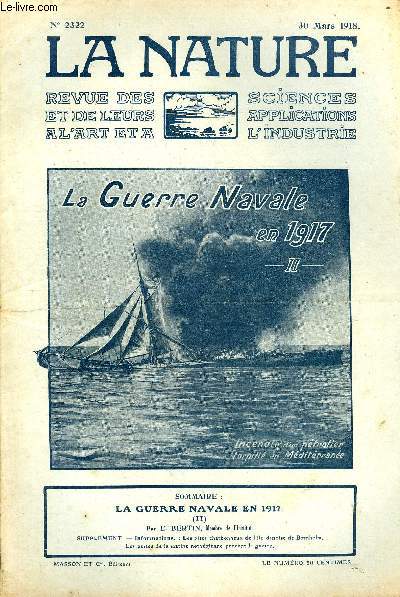 La nature n 2322 - La guerre navale en 1917, 2 partie, par E.Bertin, membre de l'Institut.
