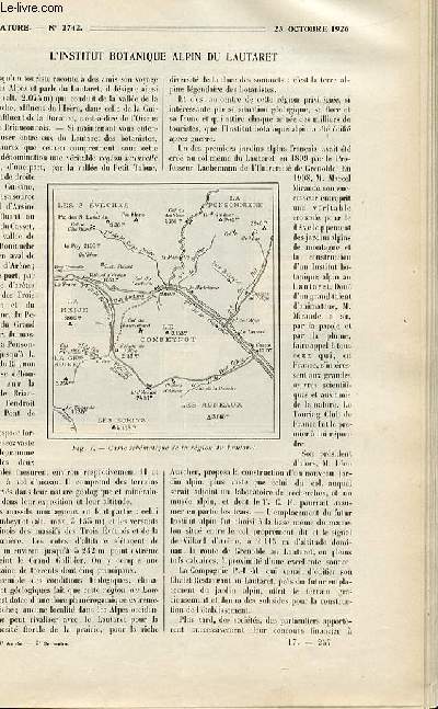 La nature n 2742 - L'Institut botanique alpin du Lautaret par Guillaume, La dcouverte de Neptune, Le Verrier par Doublet, Le tlgramme autographe par Mareschal, Le temps et la migration des oiseaux par Mercier, L'horo-mmo par Weiss.