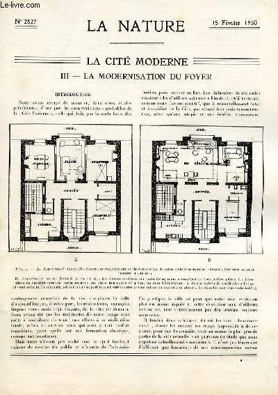 La nature n 2827 - La modernisation du foyer par Roger Lardat, Les maladies et les saisons par Ren Merle, Le port d'Alger par Maurice Debesse, La photo  la lumire lectrique par Andr Bourgain, Les araignes aronautes par Andr Virieux, La corrosion