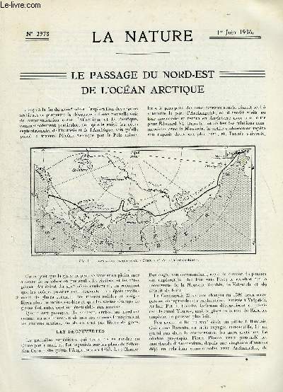 La nature n 2978 - Le Passage du nord-est de l'ocan arctique - Les nues ardentes - Les oiseaux qui nichent dans la reserve des sept-iles - La Mesure du diamtre des toiles un problme toujours d'actualit - Nouveaux essais de tlvision a haute