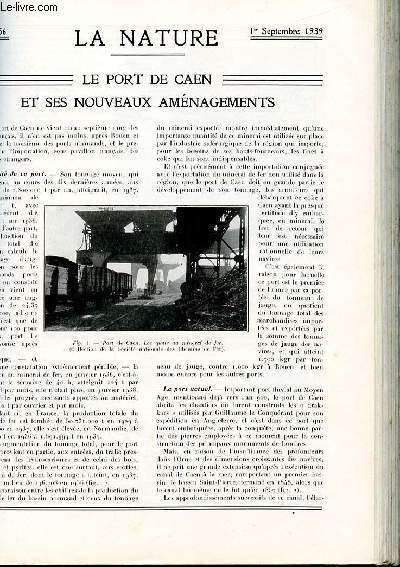 La nature n 3056 - Le port de Caen et ses nouveaux amnagements - L'agriculture source de matire premiere pour l'industrie - un curieux aliment mxicain le charbon champignon parasite du mas - Les Hormones vgtales- Les Dimensions des toiles