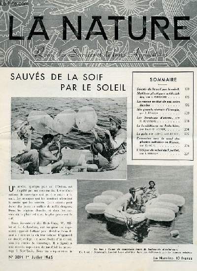 La nature n 3091 - Matires plastiques artificielles par Perruche, Nos grands rseaux d'nergie par Devaux, Les sondeurs d'atomes (suite) par Rousseau, Le bouddhisme en Indochine par Le Scour, La gale par Mouchot, Extension vers le nord des plantes