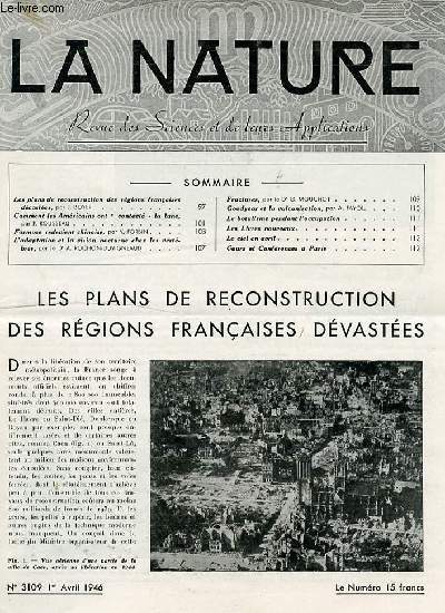 La nature n 3109 - Plans de reconstruction des rgions dvastes par Boyer, Les Amricains ont 