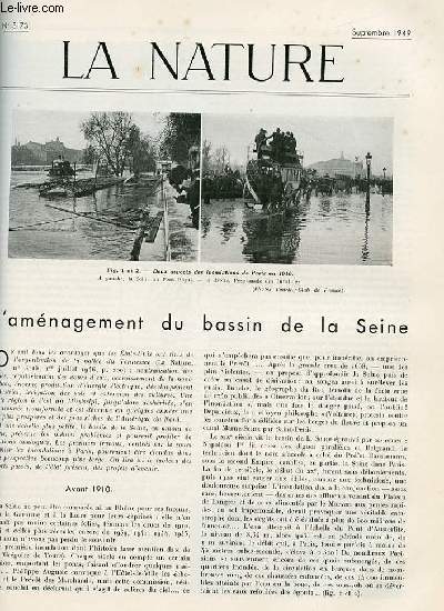 La nature n 3173 - L'amnagement du bassin de la Seine par Henry, La turbine  gaz par Surugue, La radioscopie lectronique par LP, Vers un robot universel par Naux, L'avion et la pche  la baleine