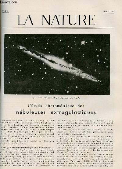 La nature n 3181 - L'tude photomtrique des nbuleuses extragalactiques par De Vaucouleurs, Le Tassili des Ajjer par Boyer, La bombe  hydrogne par Rousseau, Le titane par Perruche, Recharge des accumulateurs par Devaux, A la manire d'Inaudi par Henri