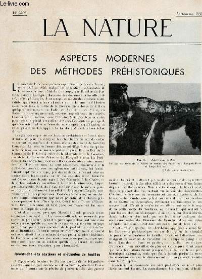 La nature n 3209 - Aspects modernes des mthodes prhistoriques par Alimen, La modulation par impulsions par Rigal, L'hippopotame dans la nature par Merle, La rotation des nbuleuses spirales: la vitesse de rotation par De Vaucouleurs, Le laboratoire