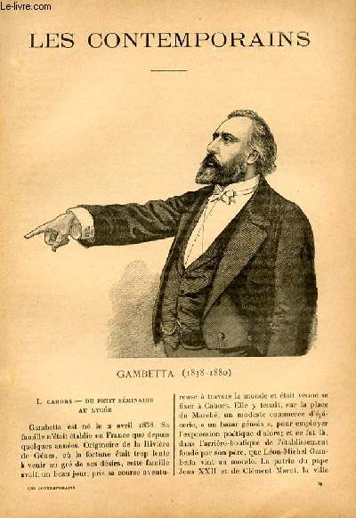 GAMBETTA (1838-1880). LES CONTEMPORAINS N39
