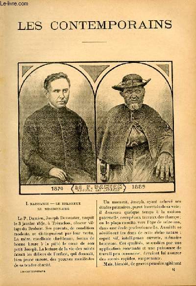 Le P. Damien, aptre des lpreux (1870-1889) LES CONTEMPORAINS N54