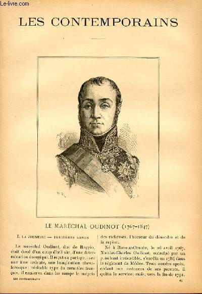 Le marchal Oudinot (1767-1847). LES CONTEMPORAINS N64