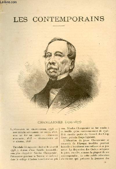 Changarnier (1793-1877). LES CONTEMPORAINS N74