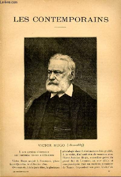 VICTOR HUGO (1802-1885). LES CONTEMPORAINS N88