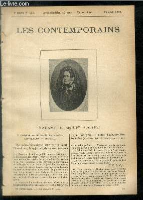 Madame de Sgur (1799-1874). LES CONTEMPORAINS N133