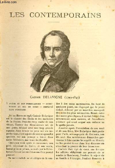 Casimir Delavigne (1793-1843). LES CONTEMPORAINS N231