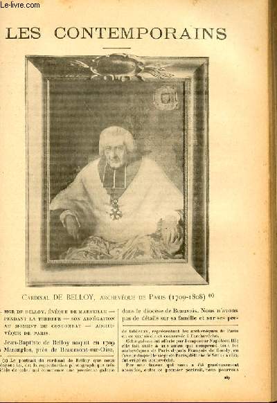 Cardinal de Belloy, archevque de Paris (1709-1808) - Cardinal de Talleyrand-Prigord, archevque de Paris (1736-1821). LES CONTEMPORAINS N269