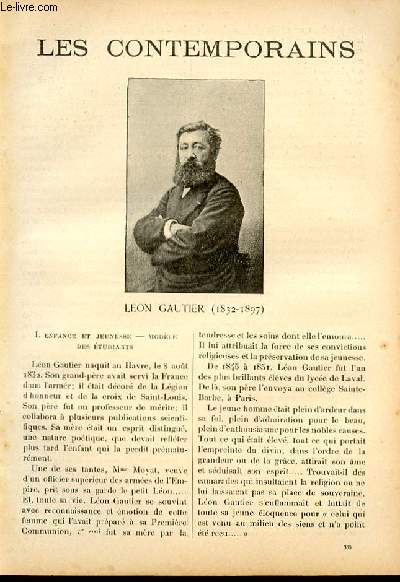 Lon Gautier (1832-1897). LES CONTEMPORAINS N335