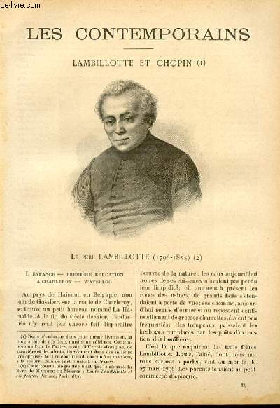 Le pre Lambillotte (1796-1855) (2) LES CONTEMPORAINS N339