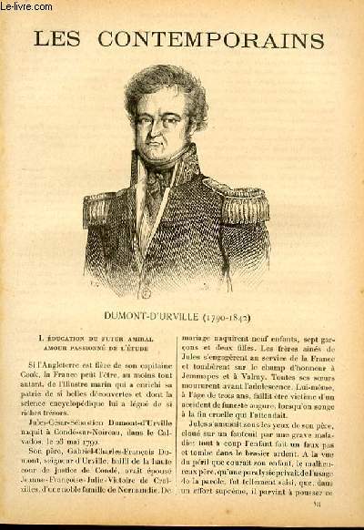 Dumont-D'Urville (1790-1842). LES CONTEMPORAINS N344