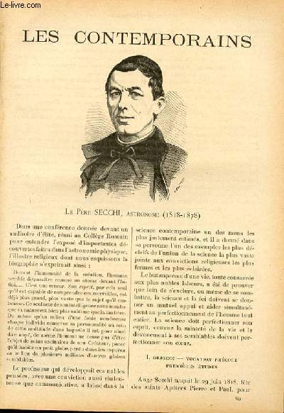 Le pre Secchi, astronome (1818-1878). LES CONTEMPORAINS N349