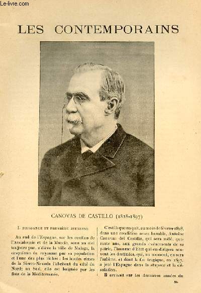 Canovas de Castillo (1828-1897). LES CONTEMPORAINS N382
