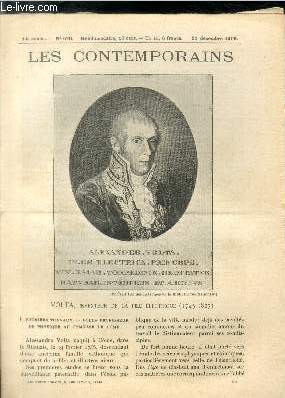 Volta, inventeur de la pile lectrique (1745-1827). LES CONTEMPORAINS N 690