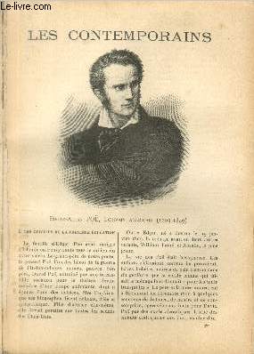 Edgar-Allan Po, crivain amricain (1803-1849). LES CONTEMPORAINS N 751