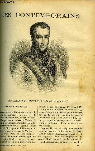 Ferdinand Ier, empereur d'Autriche (1793-1875) LES CONTEMPORAINS N 794