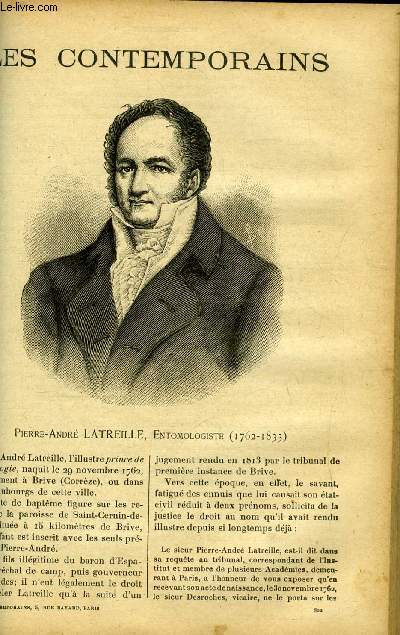 Pierre-André Latreille, entomologiste (1762-1833). LES CONTEMPORAINS N° 822