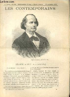 Leconte de Lisle, pote (1818-1894). LES CONTEMPORAINS N 842