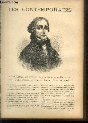 Cambacers, conventionnel, second consul de la Rpublique, prince archichancelier de l'Empire, duc de Parme (1753-1824). LES CONTEMPORAINS N 853