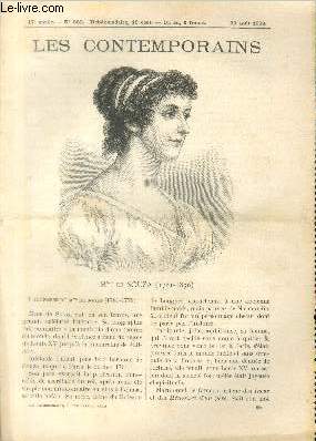 Mme de Souza (1761-1836). LES CONTEMPORAINS N 880