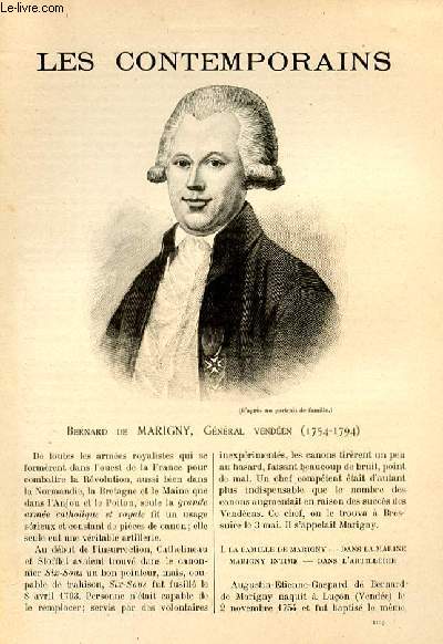 BERNARD DE MARIGNY, gnral Venden 1754- 1794