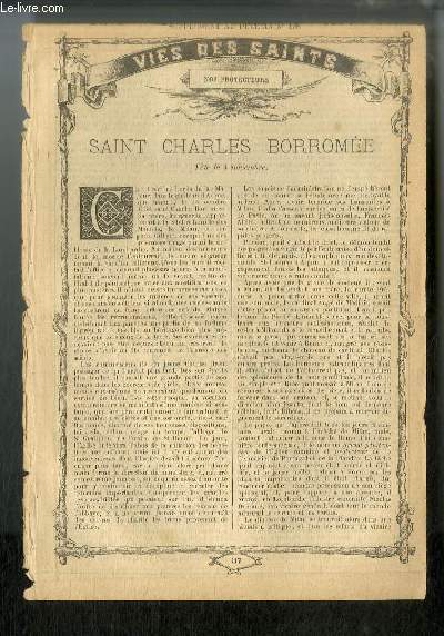 Vies des Saints n 37 - Saint Charles Borrome - fte le 4 novembre