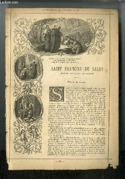 Vies des Saints n 48 - Saint Franois de Sales, vque et prince de Genve - fte le 29 janvier
