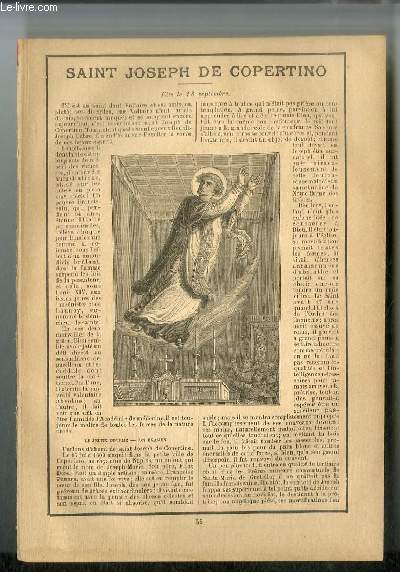 Vies des Saints n 55 - Saint Joseph de Copertino, fte le 18 septembre