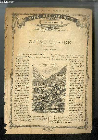Vies des Saints n 64 - Saint Turibe, fte le 23 mars