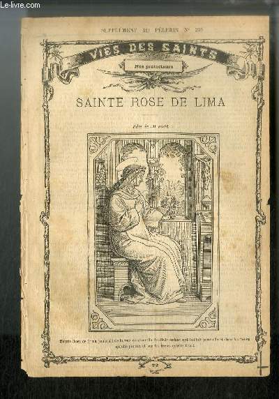 Vies des Saints n 72 - Sainte Rose de Lima, fte le 30 aot