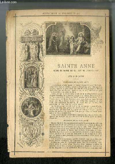 Vies des Saints n 74 - Sainte Anne, mre de Marie de qui est n Jsus-Christ - fte le 26 juillet