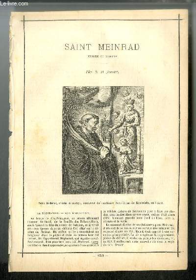 Vies des Saints n 153 - Saint Meinrad, ermite et martyr - fte le 21 janvier