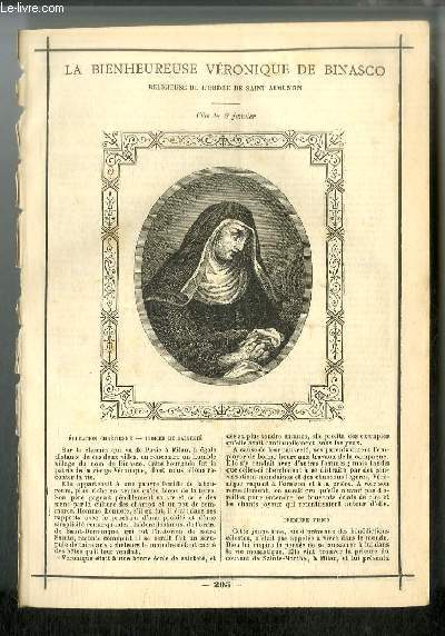 Vies des Saints n 205 - La bienheureuse Vronique de Binasco, religieuse de l'ordre de Saint Augustin - fte le 2 janvier