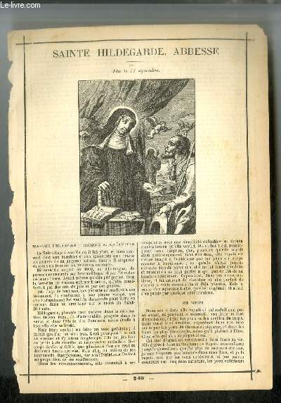 Vies des Saints n 240 - Sainte Hildegarde, abbesse - fte le 17 septembre
