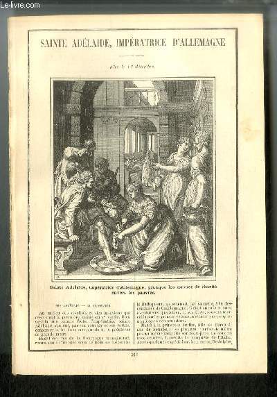 Vies des Saints n 303 - Sainte Adlade, Impratrice d'Allemagne - fte le 12 dcembre/16 dcembre