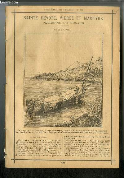 Vies des Saints n 524 - Sainte Dvote, vierge et martyr, patronne de Monaco - fte le 27 janvier